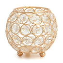 European Style Round Crystal Makeup Brush Storage Box Jewelry Organizer