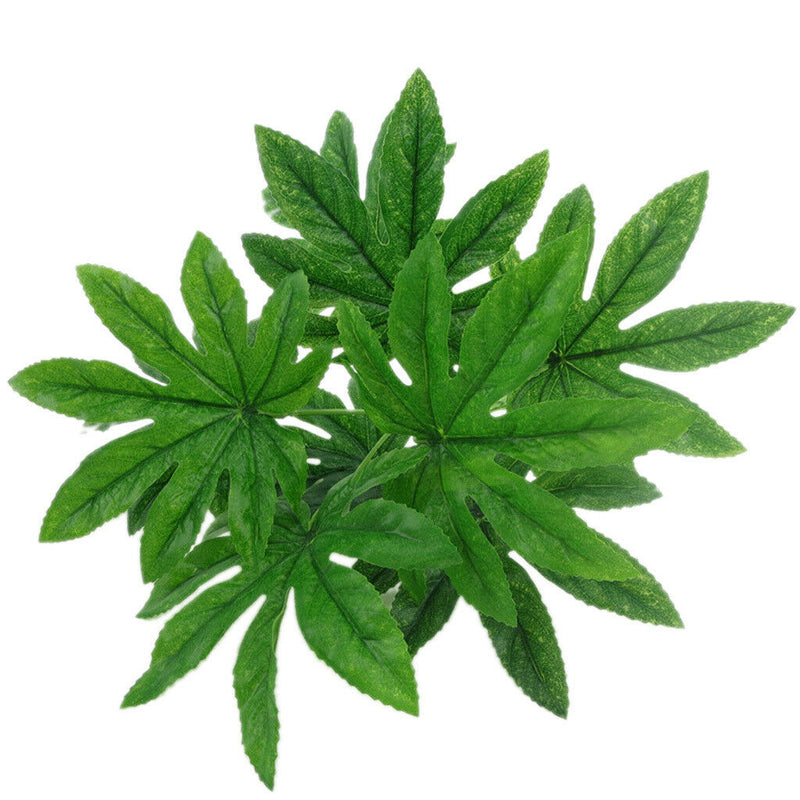 1 Stem Artificial Green Fern leaf Bush Brunch for Wedding Greenery Plant