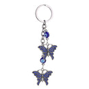 Trendy Evil Eye Cute Animal Crystal Keychain Bag Car Keyring (Butterfly)
