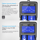 For XTAR VC2 Battery USB LCD Display Fast Charger for 18350 20700 21700 18650