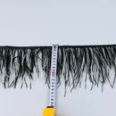 High Quality 1 Metre Ostrich Feather Trimming Fringe Ribbon Cloth Decor Trim