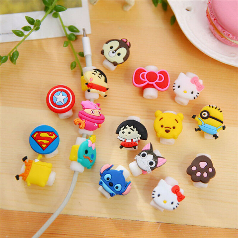 10pcs phone charging cable cartoon protector case data line protection coverME