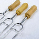 Useful U Shape Wooden Handle Stainless Steel BBQ Tool Set BBQ Roast Barbecu