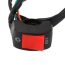 For Motorcycle Modified Handlebar Red Switch LED Headlight Seat Switch D ROW