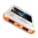 Handheld Game Console Retro 416 Game w/8000mAh Power Bank (White Orange)