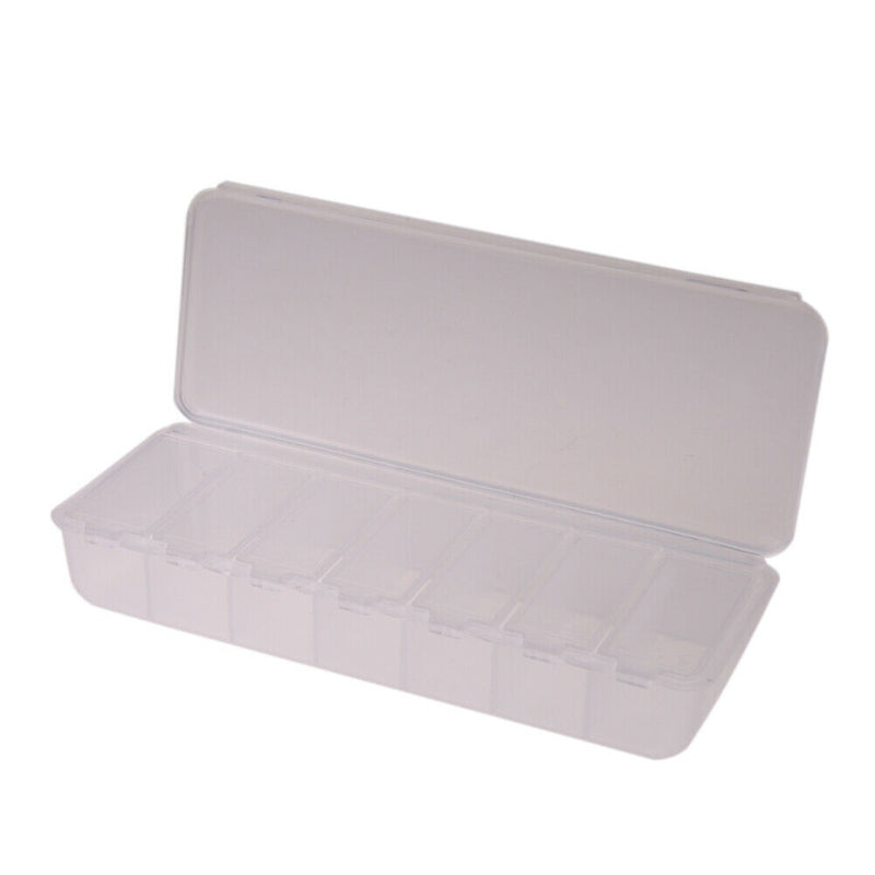Large Travel Pill Cases Portable 7-Day Medicine Box Tablet Container(Clear)