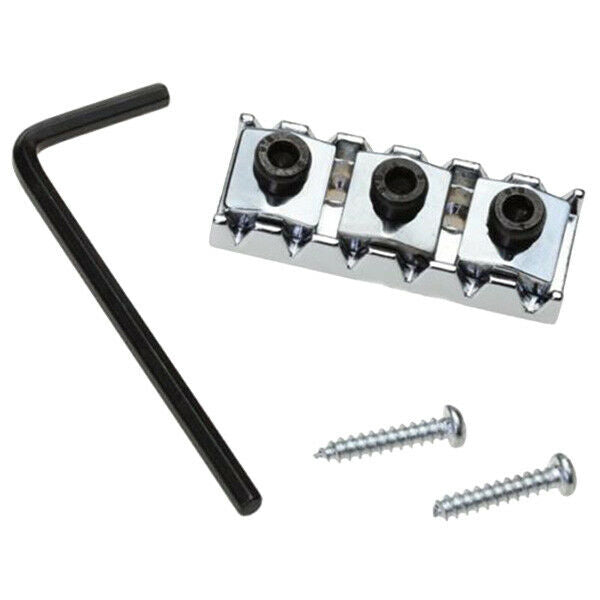 Chrome 42mm Alloy Locking Nut Wrench Screws Black For Guitar Parts Replacem