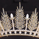 Bride Korean Rhinestone Headband Simple Crystal Big Crown Princess Hair Acc