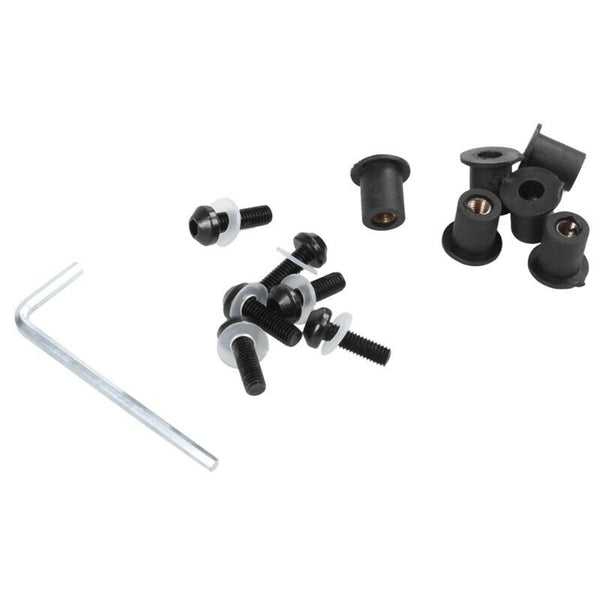 5mm Fairing Windscreen Screw Bolt Kit Windshield Mounting Nuts Wellnut +
