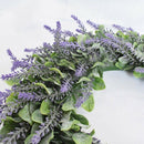Artificial Wreath, Door Wreath 17 Inch Lavender Spring Wreath Round Wreath