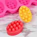 Silicone Massage Soap Mold Therapys Bar Soap Making Tools DIY Homemade OvalSEAU