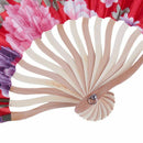 Flower Printed Lady Portable Folding Hand Fan Art Gift