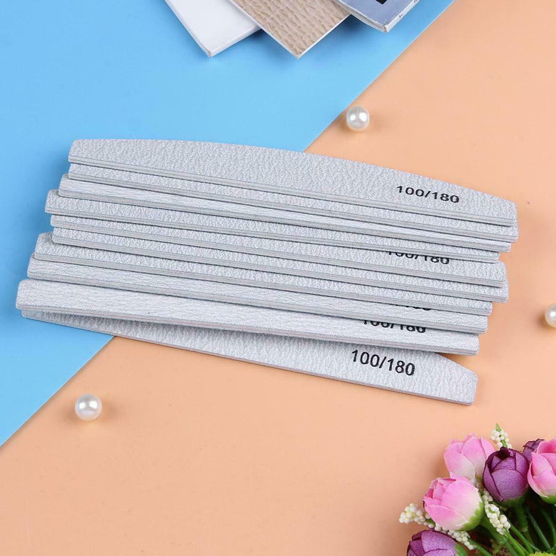 10pcs Arch Shape Nail Files Buffing Polish Pro Manicure Nail Art Tools