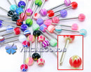 Lot 30PCS Fashion Mixed Tongue Ring Tounge Different Barbell Bar Body Rings
