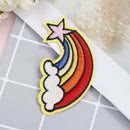 2pcs cute feather patches iron sew on embroidery applique diy cloth stickers LJ