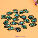 20pcs Peacock Eye Embroidered Cloth Iron On Patch Sew Motif Applique