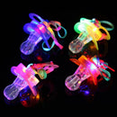 Light Up Pacifier LED Colorful lights Rave Party Glow Whistle Glow Lanyard M3N2