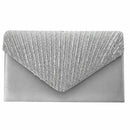 Womens Silk face Diamond Clutches Shoulder Bag Evening Bridal Prom Satchel