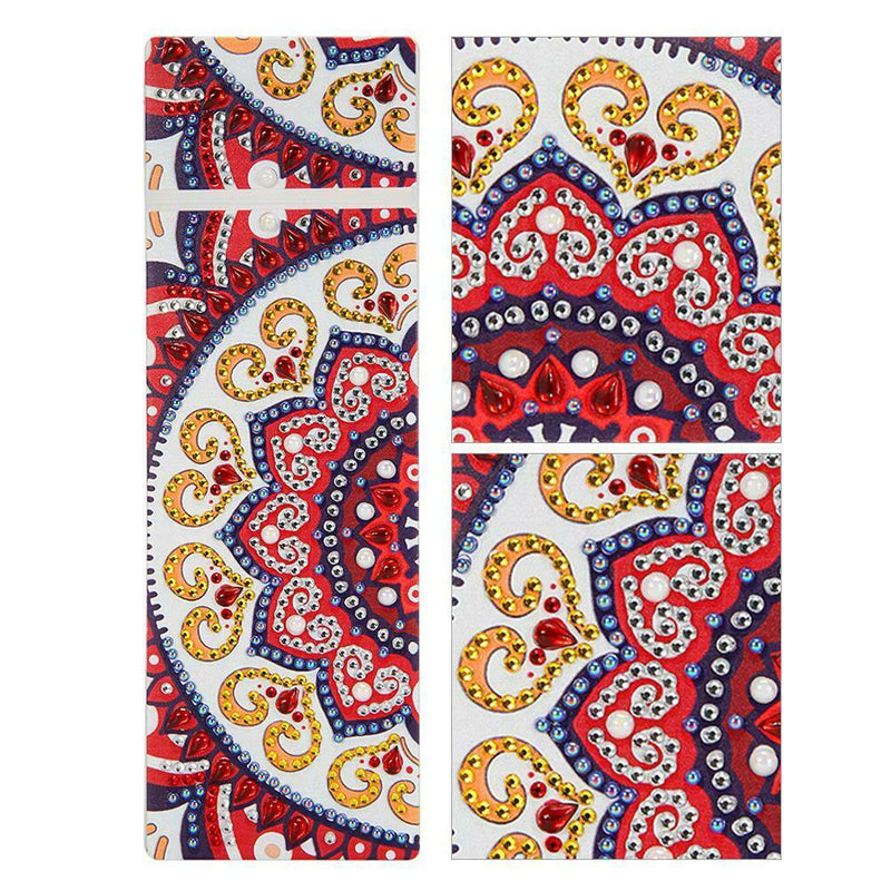 DIY Mandala Special Shaped Diamond Painting 2 Grids Pencil Case Storage Box