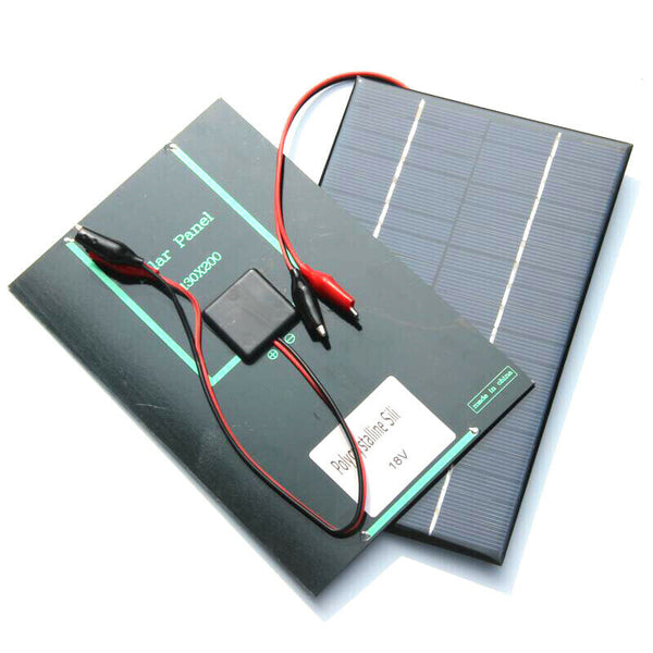 4.2W 18V Solar Cell Polycrystalline Solar Panel+Crocodile Clip For Charging Z8M5