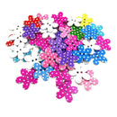 50Pcs/lot Flower Dot Wood Button 2 Holes Mixed Color Apparel Sewing DIY Gift