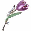 Elegant Tulip Flower Brooch Pin Costume Jewelry Clothes Accessories Jewelry