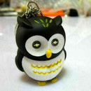 Cute Owl Keyring with LED Lights and Hooting Sound Novelty Key Rings Nice K X1A9