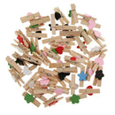 50pcs Spring Wood Clips Clothes Photo Paper Peg Pin Clothespin Scrapbooking