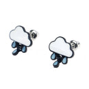 Fashion Woman Stud Earrings Simple Cartoon Stud Earrings Female White Clouds Bj