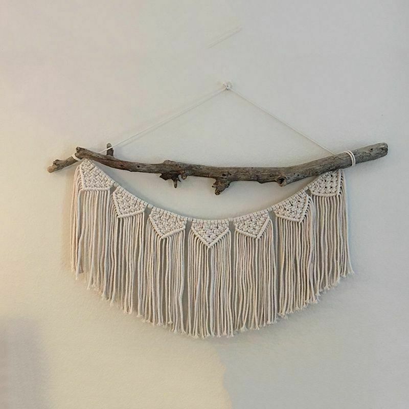 Macrame Woven Wall Hanging Curtain Fringe Garland Banner Shabby Chic Bohemi B6O4