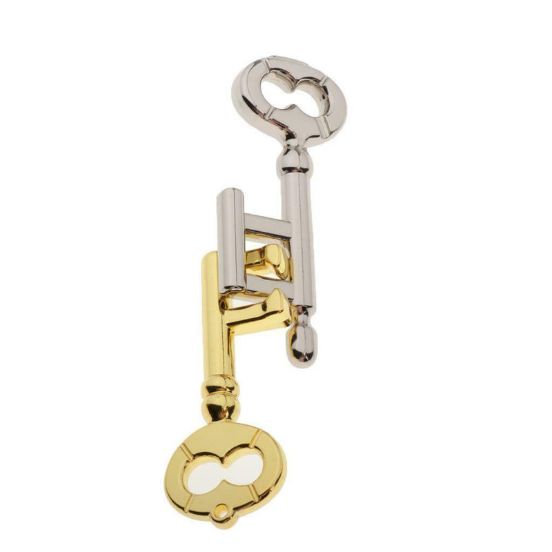 2 Pack Zinc Alloy Interlock Keys Puzzles, Disentanglement Challenge Magic Ring