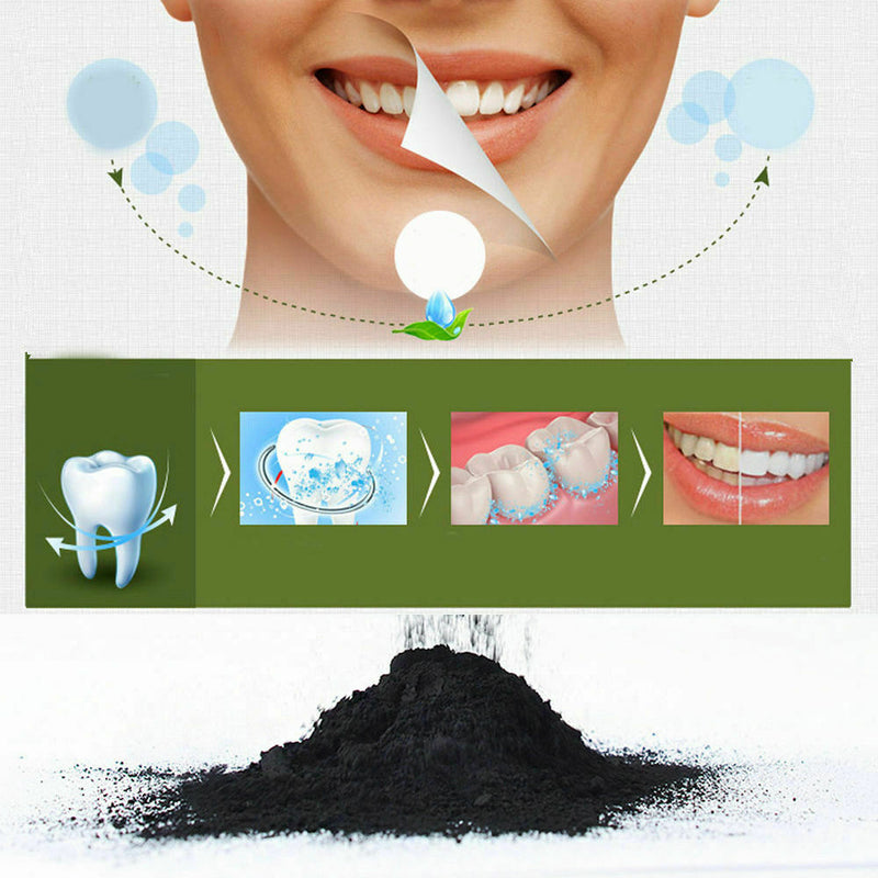 Real Natural Organic Activated Charcoal Teeth Whitening Powder Bamboo Toothpaste