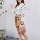 Fashion Backpack Multi-Function Small Backpack Women Pu Leather Shoulder Ha W8E4