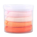 5Pcs Cotton Makeup Powder Puff with Rayon Ribbon Blush Powder Blending Puff