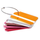 5pc Aluminium Travel Luggage Baggage Suitcase Address Tag Label Holder with Ring