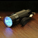 Mini UV Ultra Violet 9 LED Flashlight Blacklight Aluminum Torch Light Lamp CY