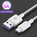 5A Fast Type C Charger Data Cable For Huawei Nova Plus 3E P9 P10 P20 Pro Mate10