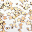 100PCS Wood Stars DIY Christmas Scrapbooking Party Fashion Wooden Embellishme JR
