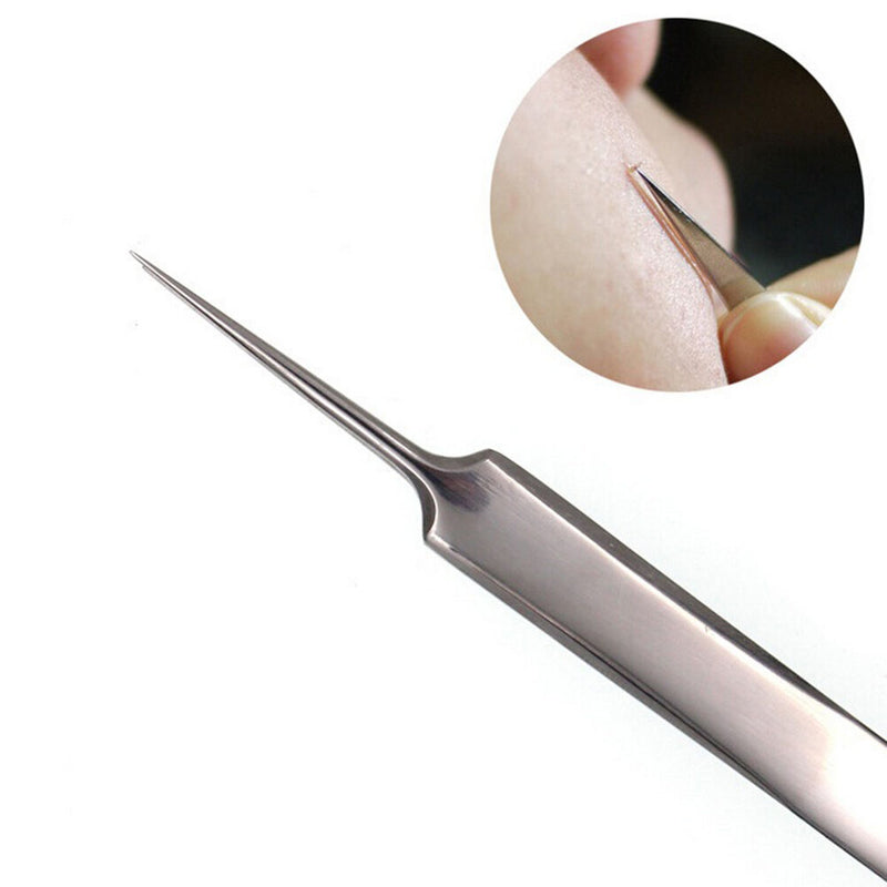 Stainless Steel Acne Removing Needles Acne Blackhead Cell Tweezer Makeup Tool Kw
