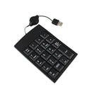 USB 19Keys Numeric Number Num Pad Keypad/Keyboard For Laptop Notebook LJ