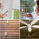 White Braided Lift Shade Cord Wood Pendant for Aluminum Blind Shade