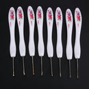 Soft Handle 8pcs Flowers Aluminium Crochet Hooks Knitting Needls Set