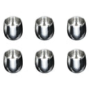 6x Stainless Steel Curved Double Wall Cup Beer Mug Beverage Drinkware 200ml