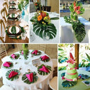 60 Pcs 6 Kinds Artificial Palm Leaves Tropical Plant Leaves Faux Monstera L S9D2