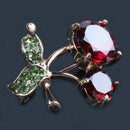 Luxury Weddings Cherry Zinc alloy Jewelry Accessories Brooches Corsage Hats I6F4