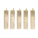 Brass Portable Key Ring Tool EDC Ruler Copper Mini Pocket Tool Gift Outdoors BX