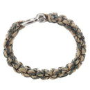 Survival Bracelet with Stainless Steel Bow Shackle - Desert Camo - Ideal ac