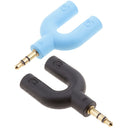 2Pack 3.5mm Stereo Audio Y-Splitter 2 Female to 1 Male Cable Connector Adapter