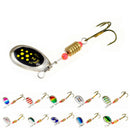 Pack Of 10 Metal Colorful Sequins Baits Artificial Lures With Treble Hooks