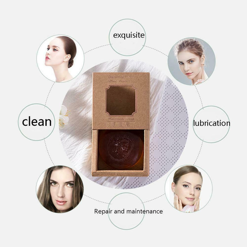 Tan vanilla essential oil soap hydrating cleansing handmade soap 100g Favor